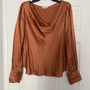 Cinq A Sept Taylee Cowl-Neck
Silk Top in XL in Cinnamon color